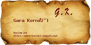 Gara Kornél névjegykártya