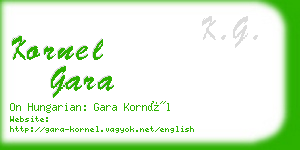 kornel gara business card